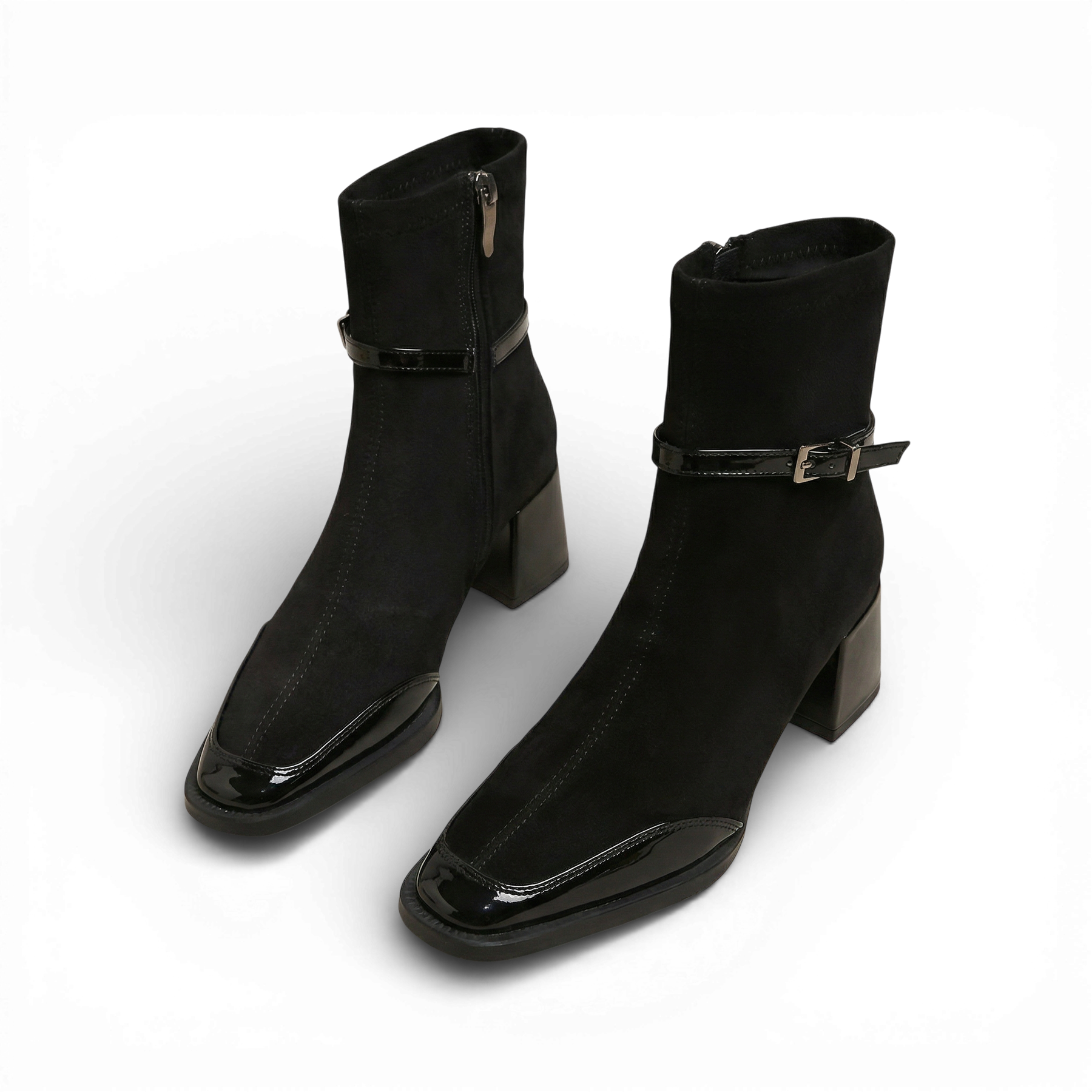 Isa | Elegante Suede Støvler med Medium Hæl