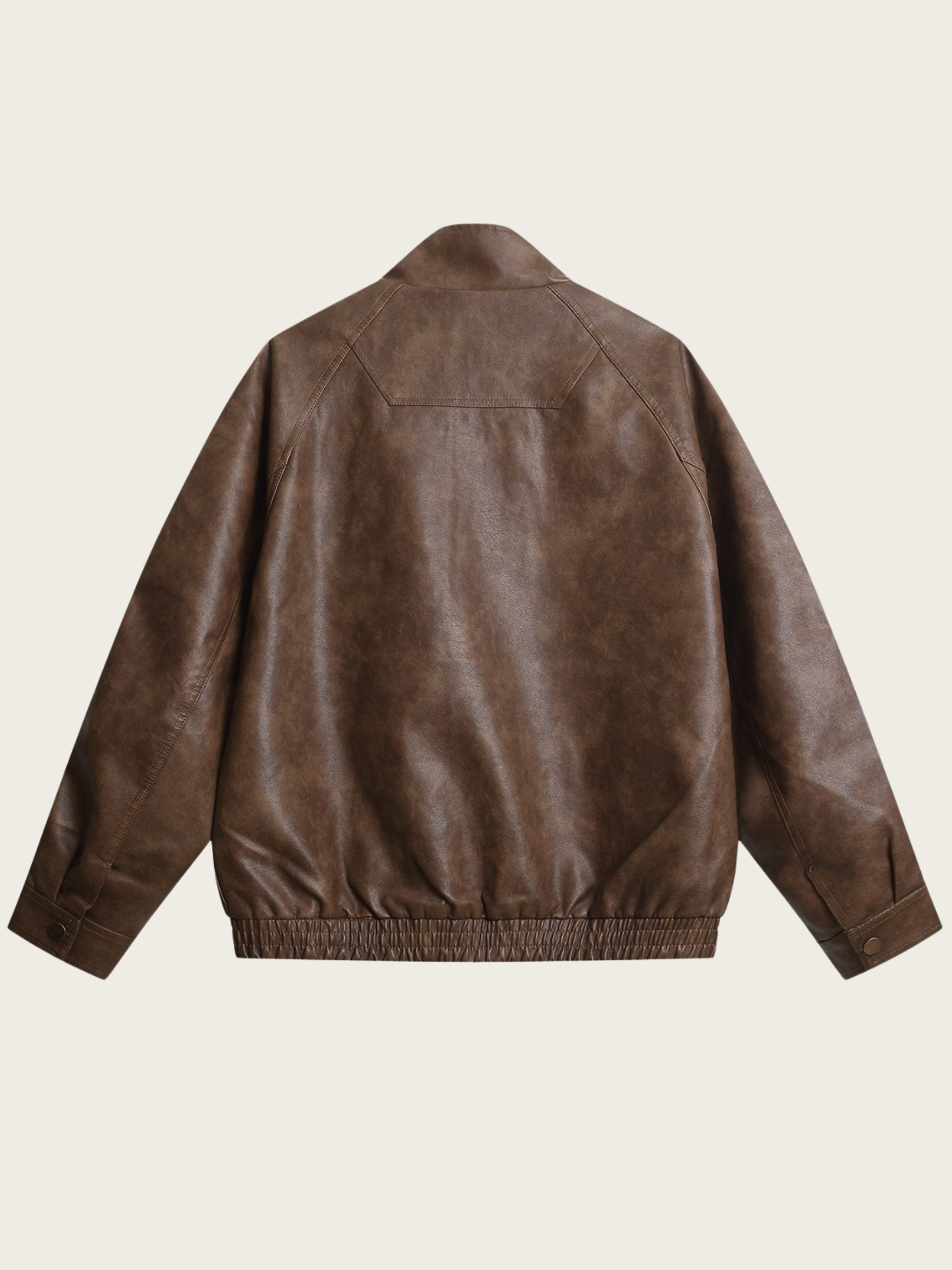 Vester | Jakke i Imiteret Skind Med Slidt Look