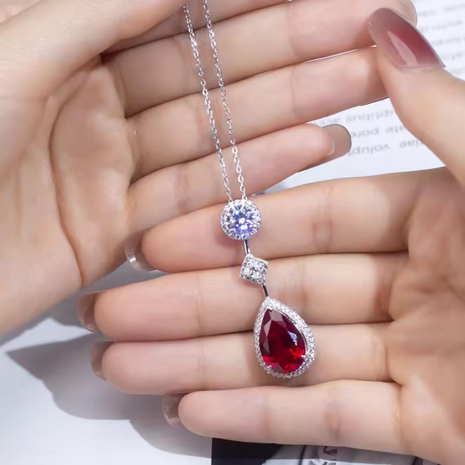 Ruby | Damehalskæde