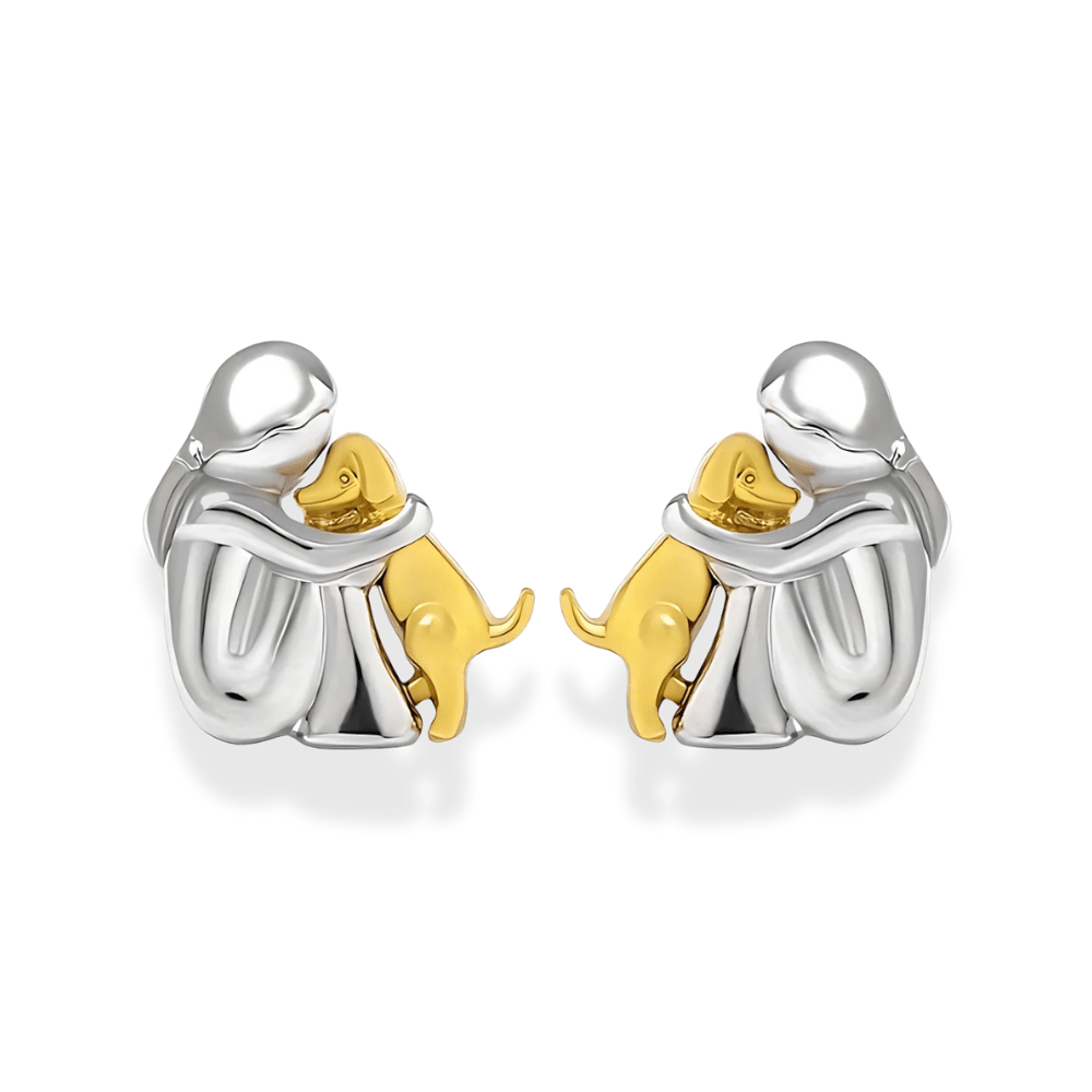 Tofarvede Cat Hug-øreringe