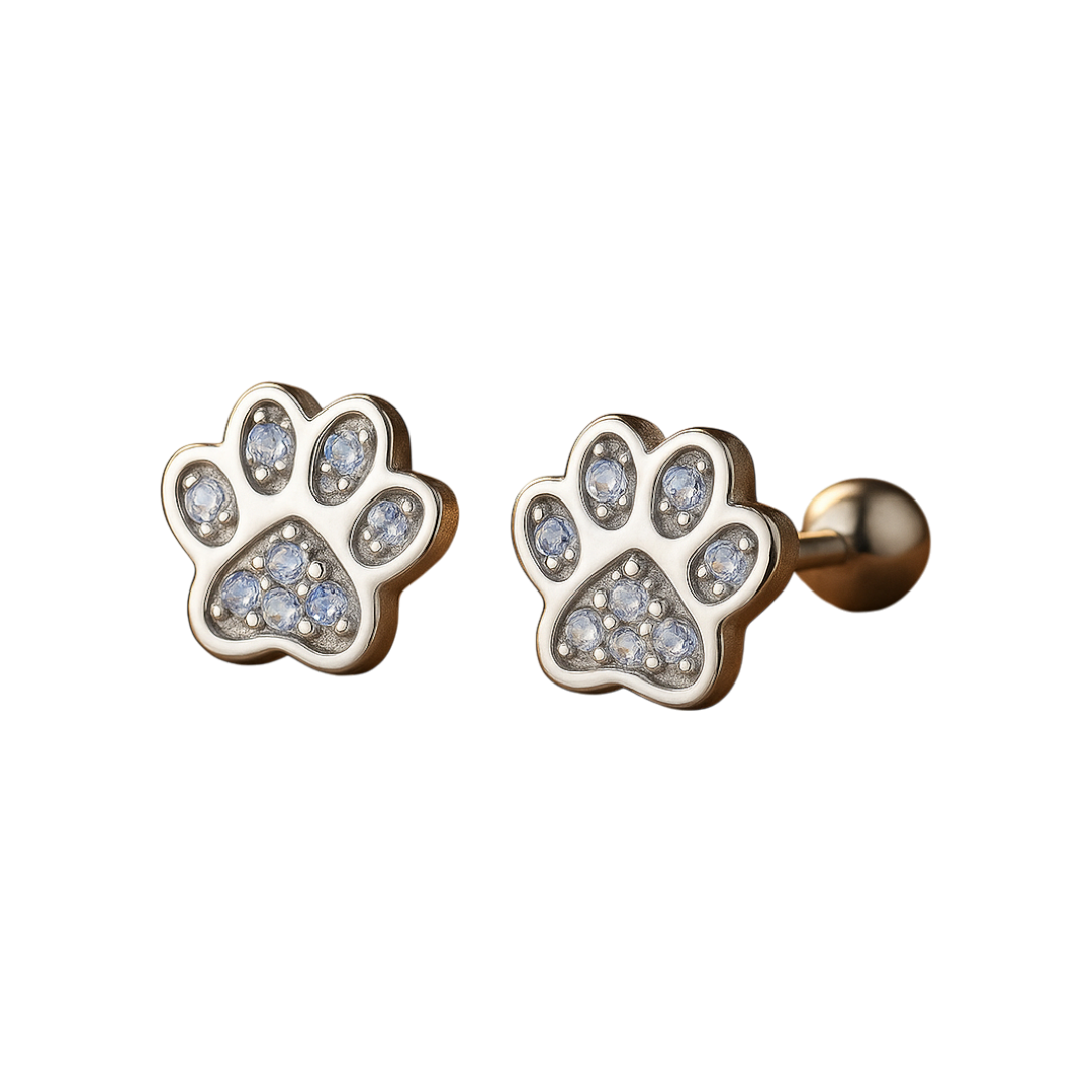 Pote-øreringe med sten