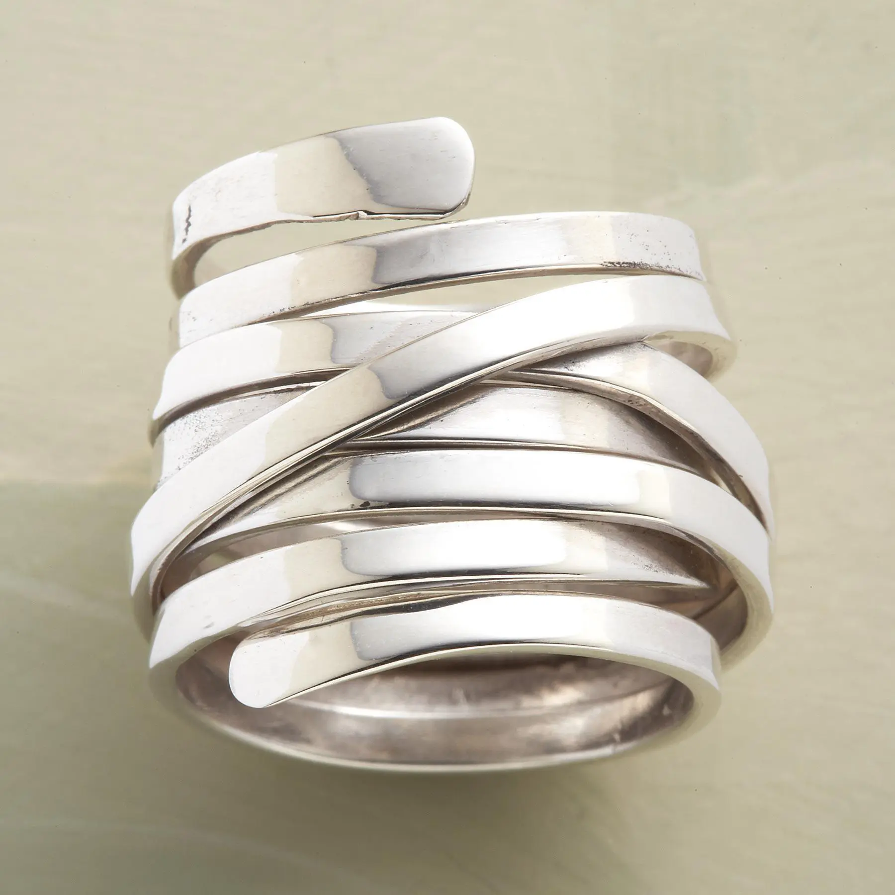 Bliss - Vintage Dikke Laag Zilveren Ring