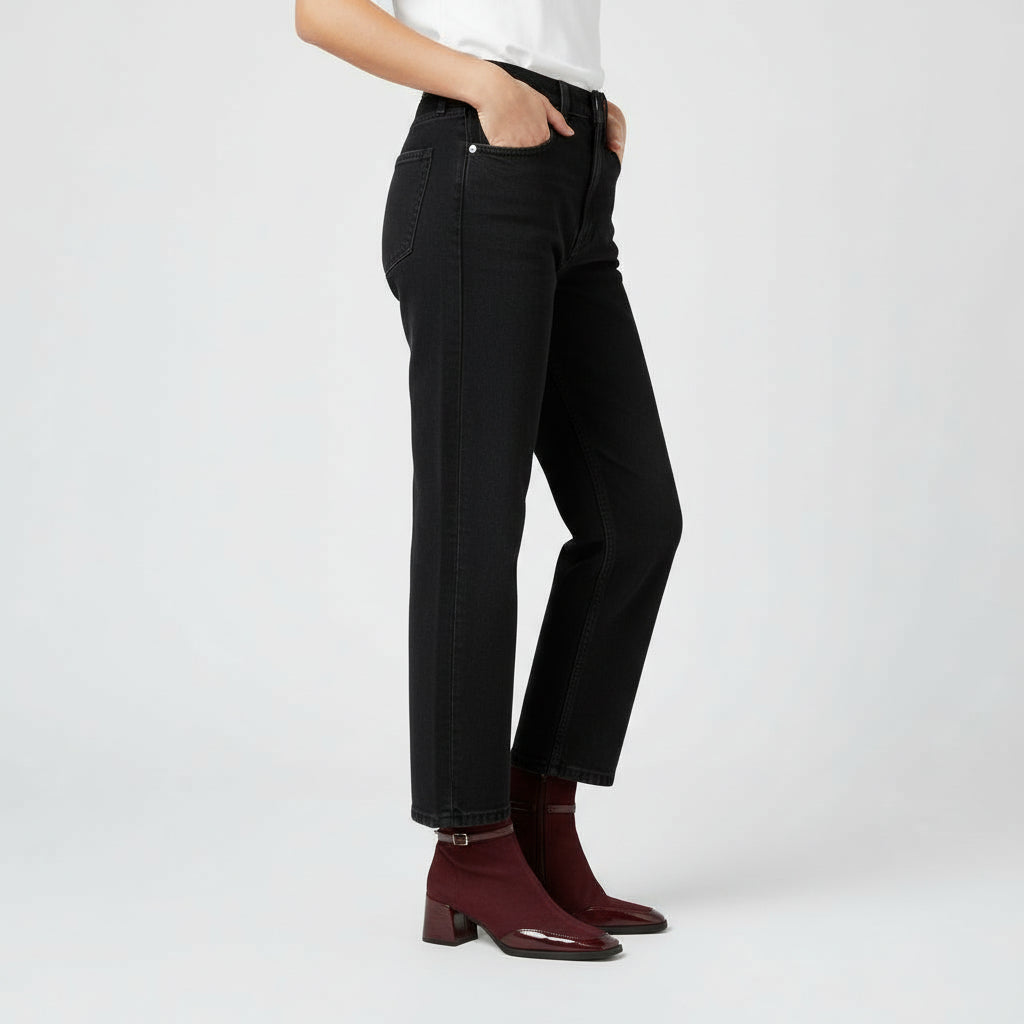 Isa | Elegante Suede Støvler med Medium Hæl